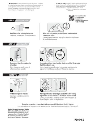 Command Damage Free Medium Utility Cord & Light Clips, White, 2/Pack (17304)