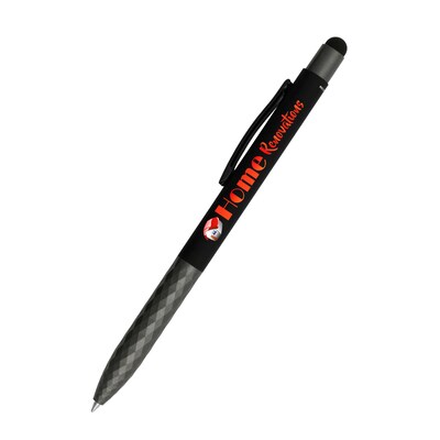 Custom Fleetwood Stylus Satin Soft Touch Gel Click Pen (Recycled Aluminum)