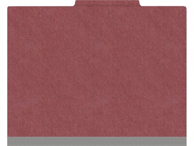 Medical Arts Press Pressboard Classification Folder, 1-Divider, 2 Expansion, Letter Size, Red, 10/Box (DV-T42-14-3ARD-PKT)