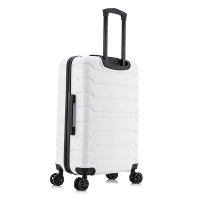 InUSA Trend Plastic 4-Wheel Spinner Luggage, White (IUTRE00M-WHI)