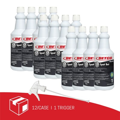 Betco FiberPro Spot Bet All-Purpose Spot & Stain Remover, 32 Oz, 12/Carton (4251200)