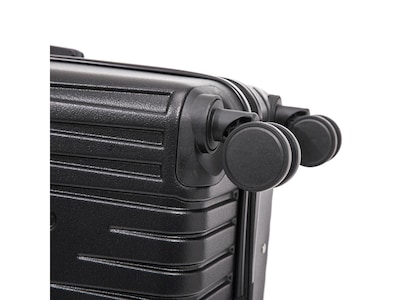 InUSA Drip 22.44" Hardside Carry-On Suitcase, 4-Wheeled Spinner, Black (IUDRI00S-BLK)