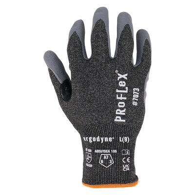 ProFlex 7073 Cut-Resistant Nitrile Coated Gloves, Medium, 21 Gauge, A7 Cut Level, Gray, Pair (10503)