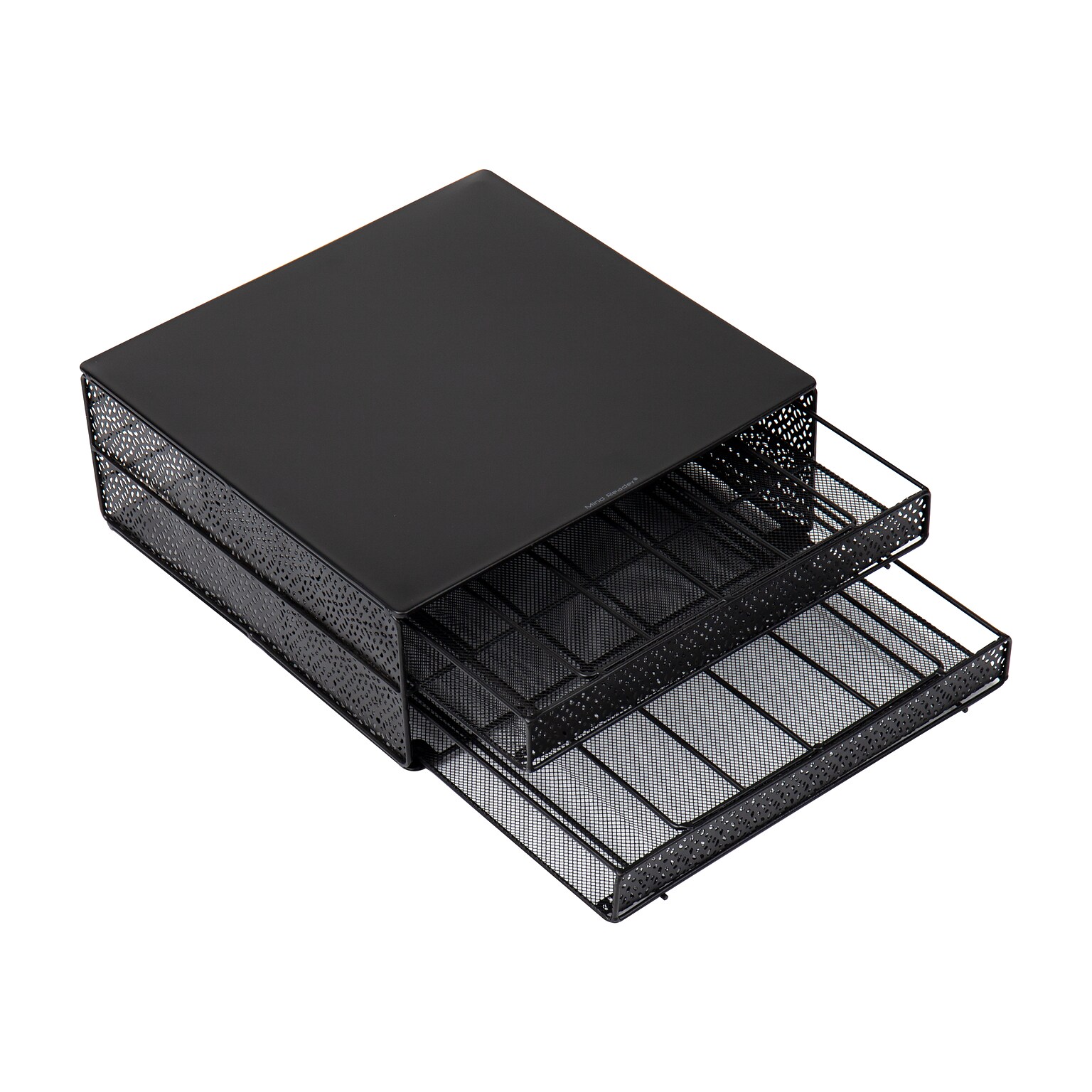 Mind Reader Plastic Coffee Pod Organizer with 2 Drawers, 72 Pod Capacity, Black (DBMTRAY-BLK)