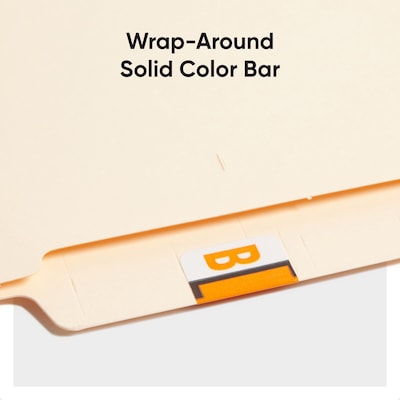 Smead BCCR Color Coded Alphabetic Labels, B, Light Orange, 500/Roll (67072)