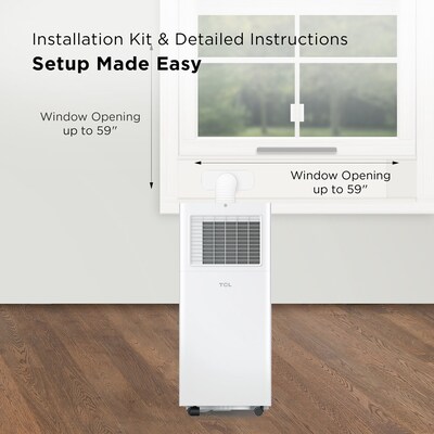 TCL 115-Volt 8,500 BTU (5,100 BTU DOE) Portable Air Conditioner with Remote, White (H5P44W)