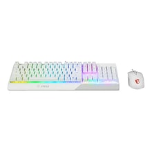 MSI Vigor GK30 Gaming Keyboard and Clutch GM11 Optical Mouse Combo, White (VIGORGK30CW)