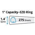 Avery 1 3-Ring View Binders, D-Ring, White, 12/Pack (09301CT)