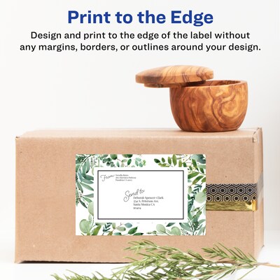 Avery Laser/Inkjet Multipurpose Labels, 7.75"  x 4.75", Matte White, 100/Box (94255)