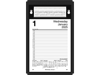2025 AT-A-GLANCE 8 x 5 Daily Desk Pad Calendar Refill, White/Black (E458-50-25)