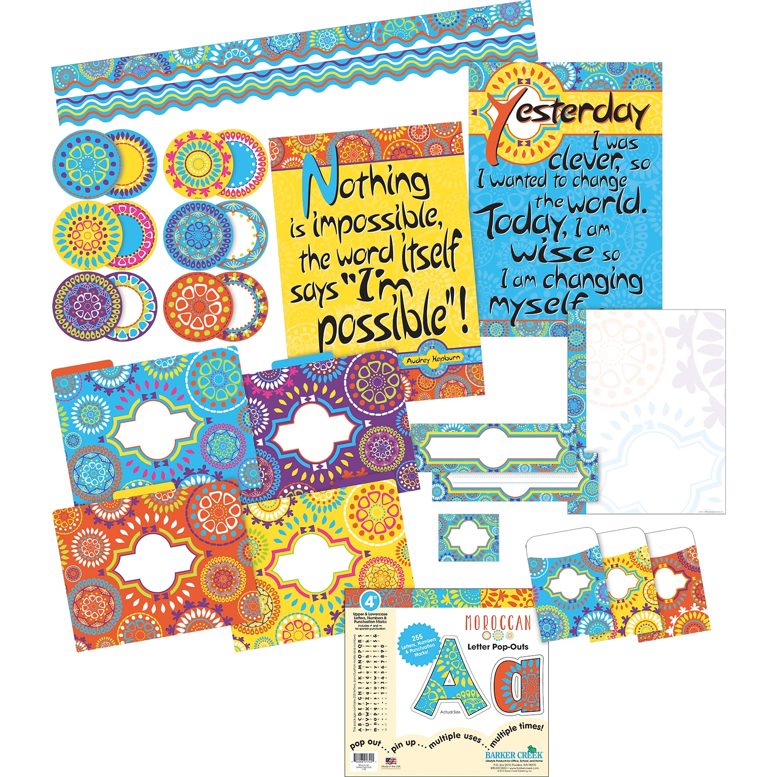 Barker Creek Moroccan Designer Classroom Set, 479 Pieces/Set (BC3566)