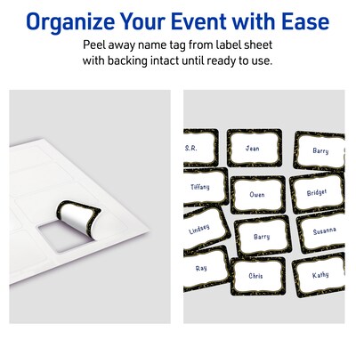 Avery Rectangle Laser/Inkjet Multipurpose Labels, 2-1/3" x 3-3/8", White, 80/Pack (19479370910)