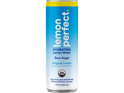 Lemon Perfect Original Lemon Hydrating Water, 12 fl. oz., 12 Cans/Case (21021)