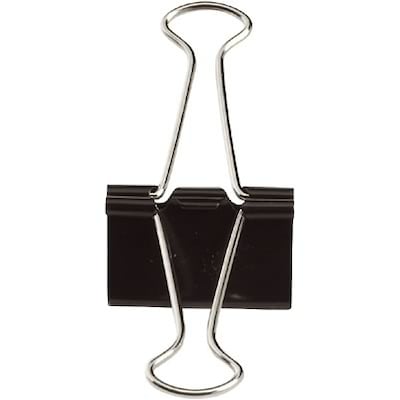 Quill Brand® Steel Binder Clips, Small, 3/8 Capacity, 1200/Bundle (CD2720200)