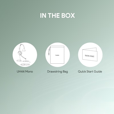 Yealink UH44 USB Wired Noise Cancelling USB-C/A Mono Computer Headset for Business Office, Teams Certified