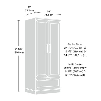 Sauder HomePlus 71"H Storage Armoire, Dakota Oak (411312)