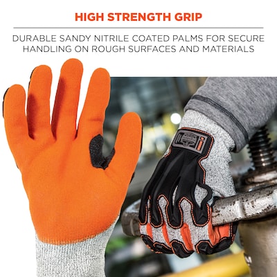 Ergodyne ProFlex 922CR Nitrile Cut-Resistant Gloves, XL, A3 Cut Level, Gray (17093)