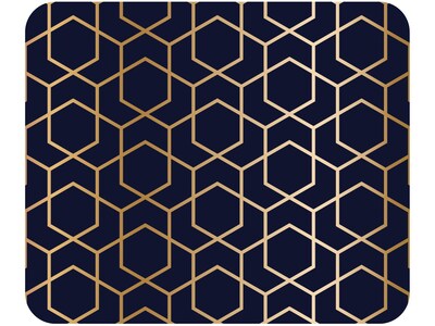 OTM Essentials Prints Series Golden Hexagrams Non-Skid Mouse Pad, Black/Gold (OP-MH-Z119A)