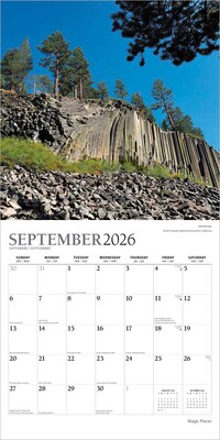 2026 Plato Magic Places 12" x 12" Monthly Wall Calendar (9798330706747)