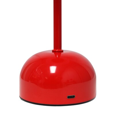 Simple Designs Mushroom Magic LED Table Lamp, Red (LD1069-RED)