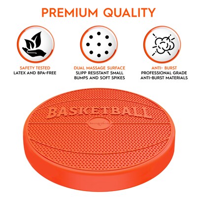 Bouncy Bands Basketball Sensory Wiggle Seat, Orange (BBAWSSBAOR)