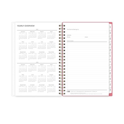 2027 Blue Sky Fly By 5" x 8" Calendar Year Weekly & Monthly Planner, Plastic Cover (140196-27)