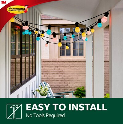 Command Small Cord & Light Clips, Clear, 16/Pack (17017CLR-AWES)