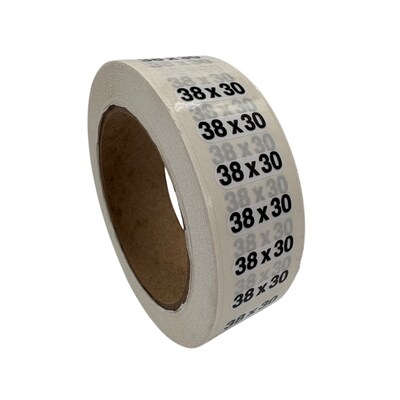 Nahanco 38 x 30  Plastic Size Marker, Clear/Black/White, 250/Roll (DSM-308)