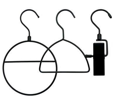 Nahanco Metal Clothes Hangers, Black, 10/Carton (AHLFMB10)