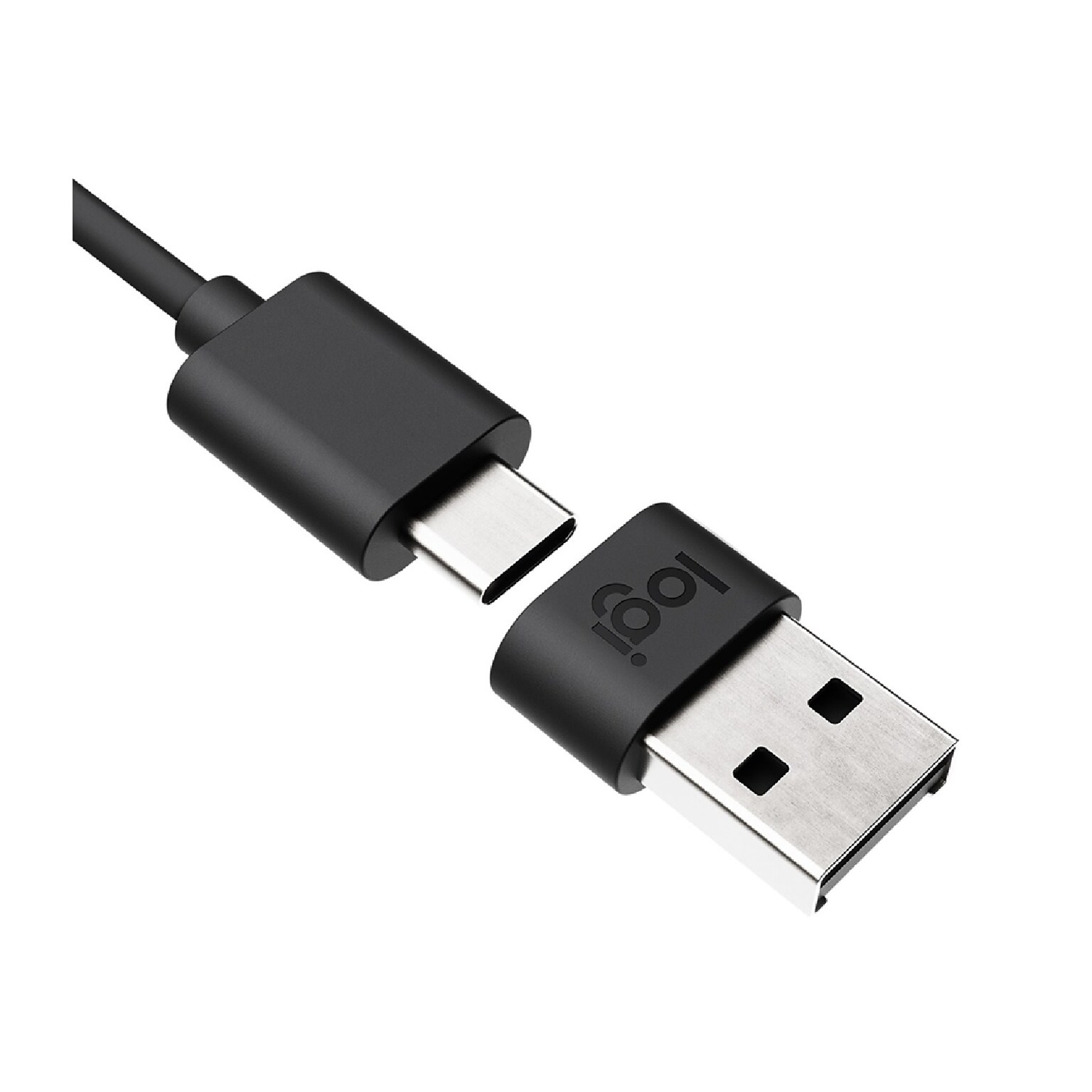 Logitech USB-A to USB-C Data Transfer Adapter, Female to Male, Black (989-000982)