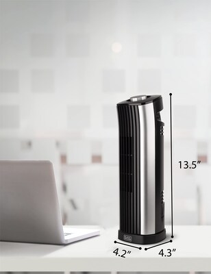 Black & Decker 14" Oscillating Tower Fan, 3-Speed, Black (BFT114)