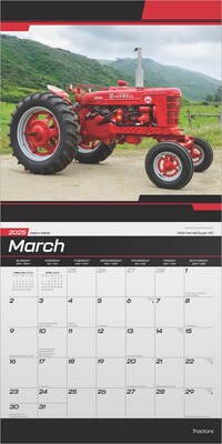 2025 BrownTrout Tractors 12" x 12" Monthly Square Wall Calendar (9781975477868)