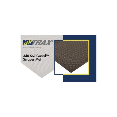 NoTrax Soil Guard Commercial Scraper Entrance Mat, 60 x 36, Black (340S0035BL)