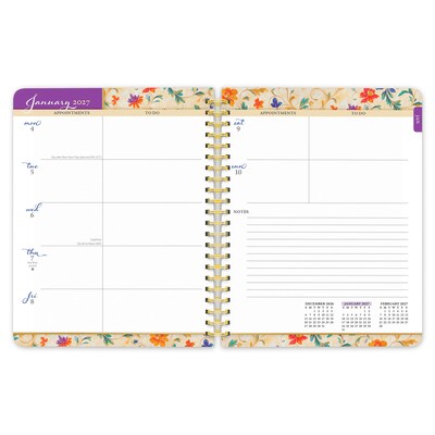 2027 BrownTrout Tuscan Delight 6.5" x 7.8" Calendar Year Weekly Standard Planner, Multicolor (9798330709342)