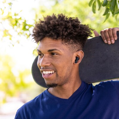 JVC Gumy Wireless Earbuds, Bluetooth, Black (JVCHAA7T2B)