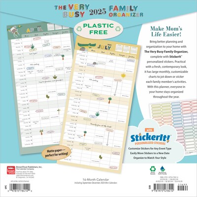 2025 BrownTrout The Very Busy Family Organizer 12 x 24 Monthly Square Wall Calendar, (978197547841