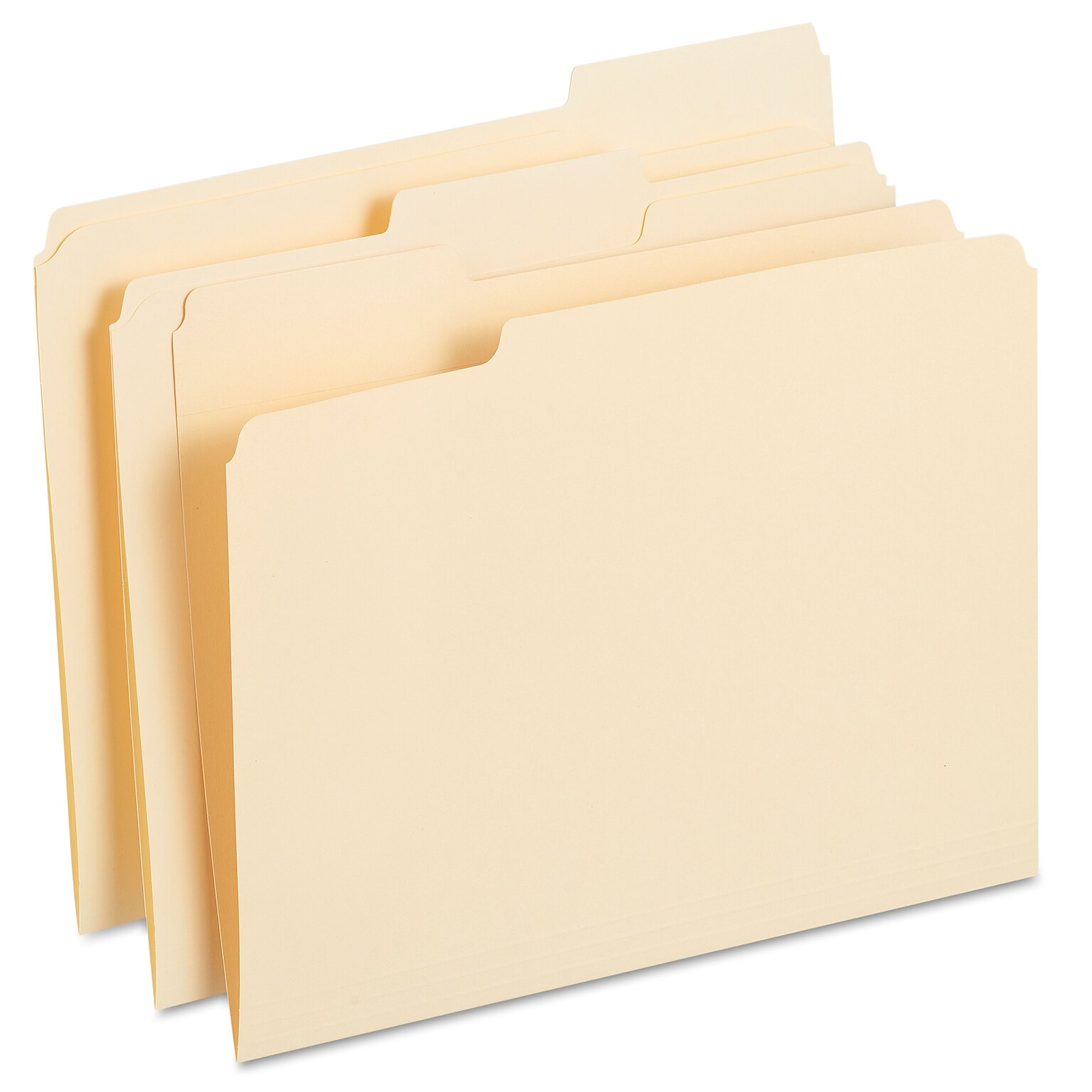 Staples 30% Recycled Reinforced File Folders,1/3-Cut Tab, Letter Size, Manila, 250/Box (ST502677/502677)