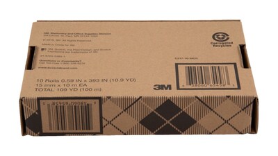 Scotch Expressions Washi Tape, .59 in" x 393 in yds., Assorted Colors, 10 Rolls/Pack (C317-10-SIOC)