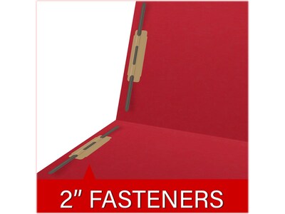 Medical Arts Press Reinforced End Tab File Folder, Straight Cut, Letter-Size, Red, 250/Carton (S-01602-RED-B)