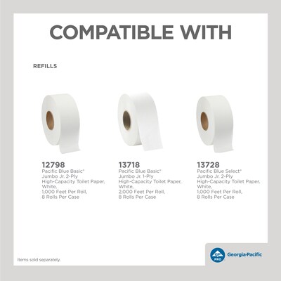 Georgia-Pacific Jumbo Jr. Toilet Paper Dispenser, Translucent Smoke (59009)
