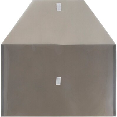 JAM Paper Premium Plastic Document File, Legal, Gray, 3/Pack (219V0SMX3)