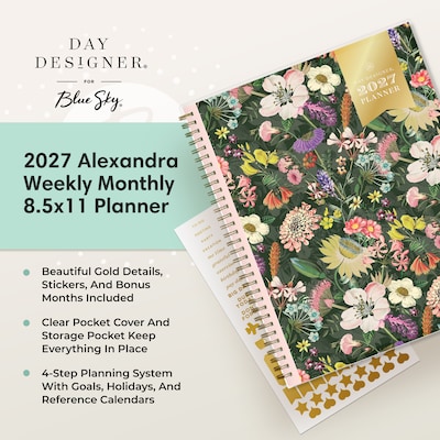 2027 Blue Sky Day Designer 8.5" x 11" Weekly & Monthly Planner (161653)
