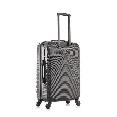DUKAP Inception 25.98" Hardside Suitcase, 4-Wheeled Spinner, TSA Checkpoint Friendly, Black (DKINC00M-BLK)