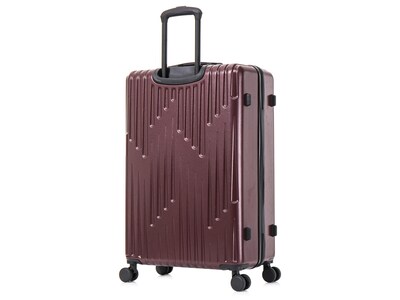InUSA Drip 28" Hardside Suitcase, 4-Wheeled Spinner, TSA Checkpoint Friendly, Wine (IUDRI00L-WIN)