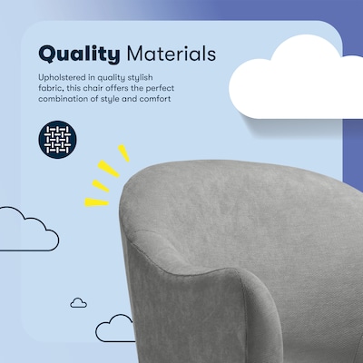 Serta Mia Ergonomic Fabric Swivel Computer and Desk Chair, Gray (CCHR10009B)