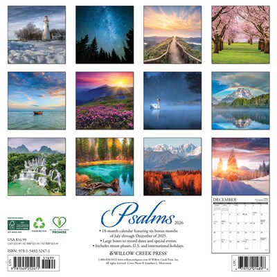2026 Willow Creek Psalms 12 x 12 Monthly Wall Calendar (52471X)