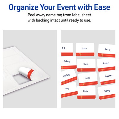 Avery Rectangle Multipurpose Labels, 2-1/3" x 3-3/8", White, 80/Pack (19479370551)