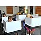Classroom Products Foldable Cardboard Freestanding Privacy Shield, 13"H x 20"W, White, 20/Box (1320 WH)