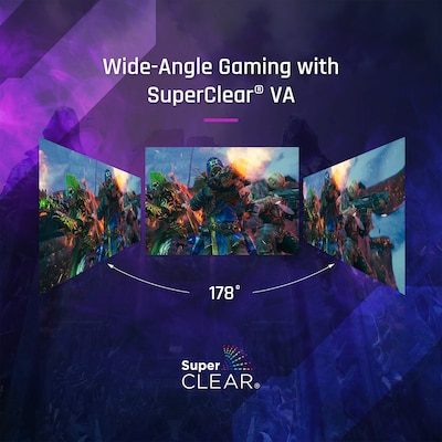 ViewSonic 34" Curved WQHD 180Hz LED AMD FreeSync Gaming Monitor, HDR10, Height Adjustable, Black (VX3418C-2K)