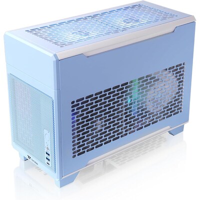 Thermaltake TR100 Mini-Tower Chassis Computer Case, Hydrangea Blue (CA-11A-00SFNN-00)